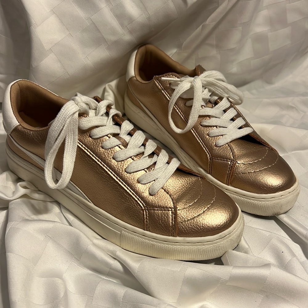 Rose gold sneakers